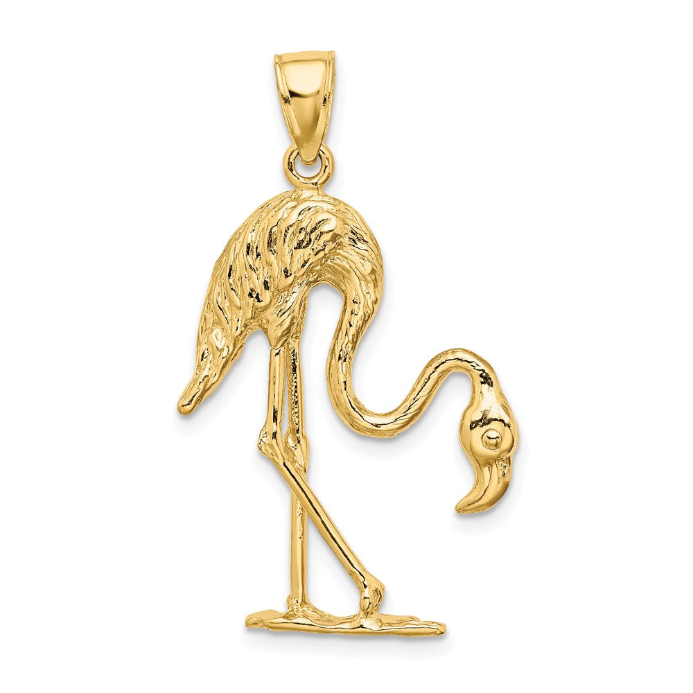 Gold Polished Flamingo Pendants
