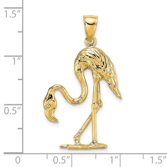 Gold Polished Flamingo Pendants
