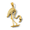 Gold Polished Flamingo Pendants