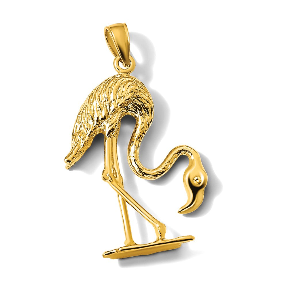 Gold Polished Flamingo Pendants