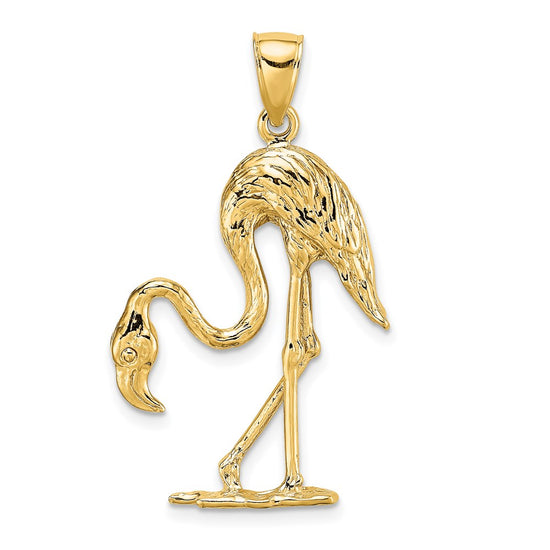 Gold Polished Flamingo Pendants