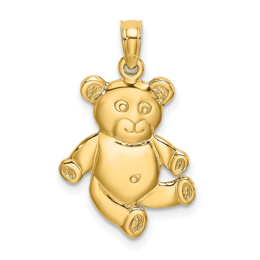 Gold Reversible Teddy Bear Charm
