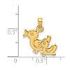Gold 3D two Duck Charm