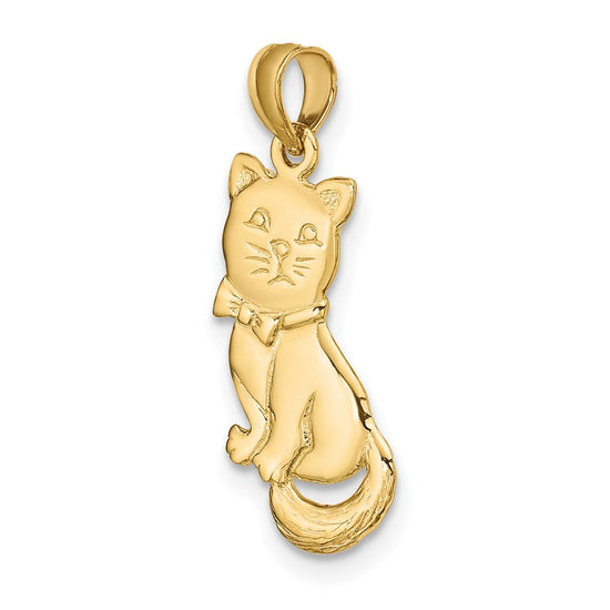 Gold Polished Cat Pendants