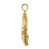14K 3-D Alligator with Moveable Mouth Charm