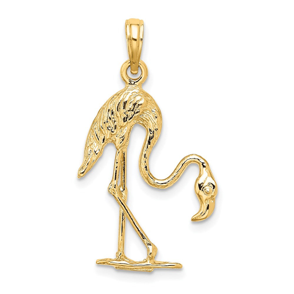 Gold Polished Flamingo Pendants