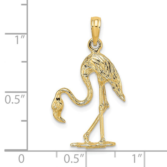 Gold Polished Flamingo Pendants