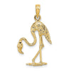 Gold Polished Flamingo Pendants