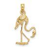 Gold Polished Flamingo Pendants