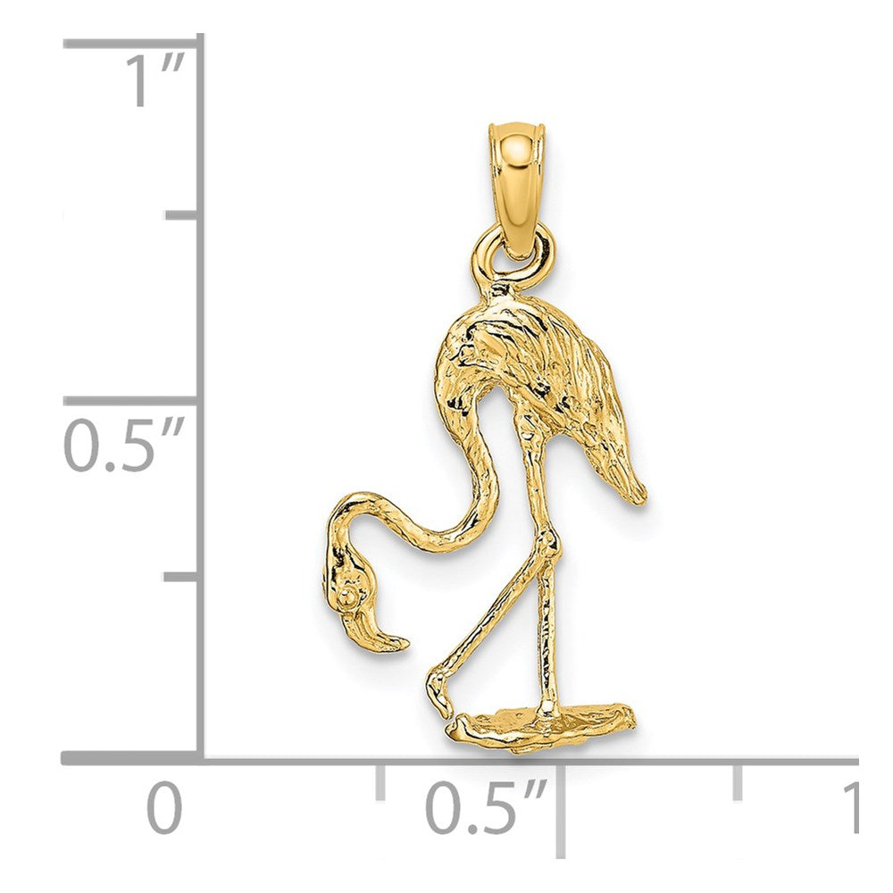 Gold Polished Flamingo Pendants