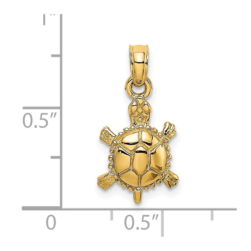 Gold Polished Turtle Pendants