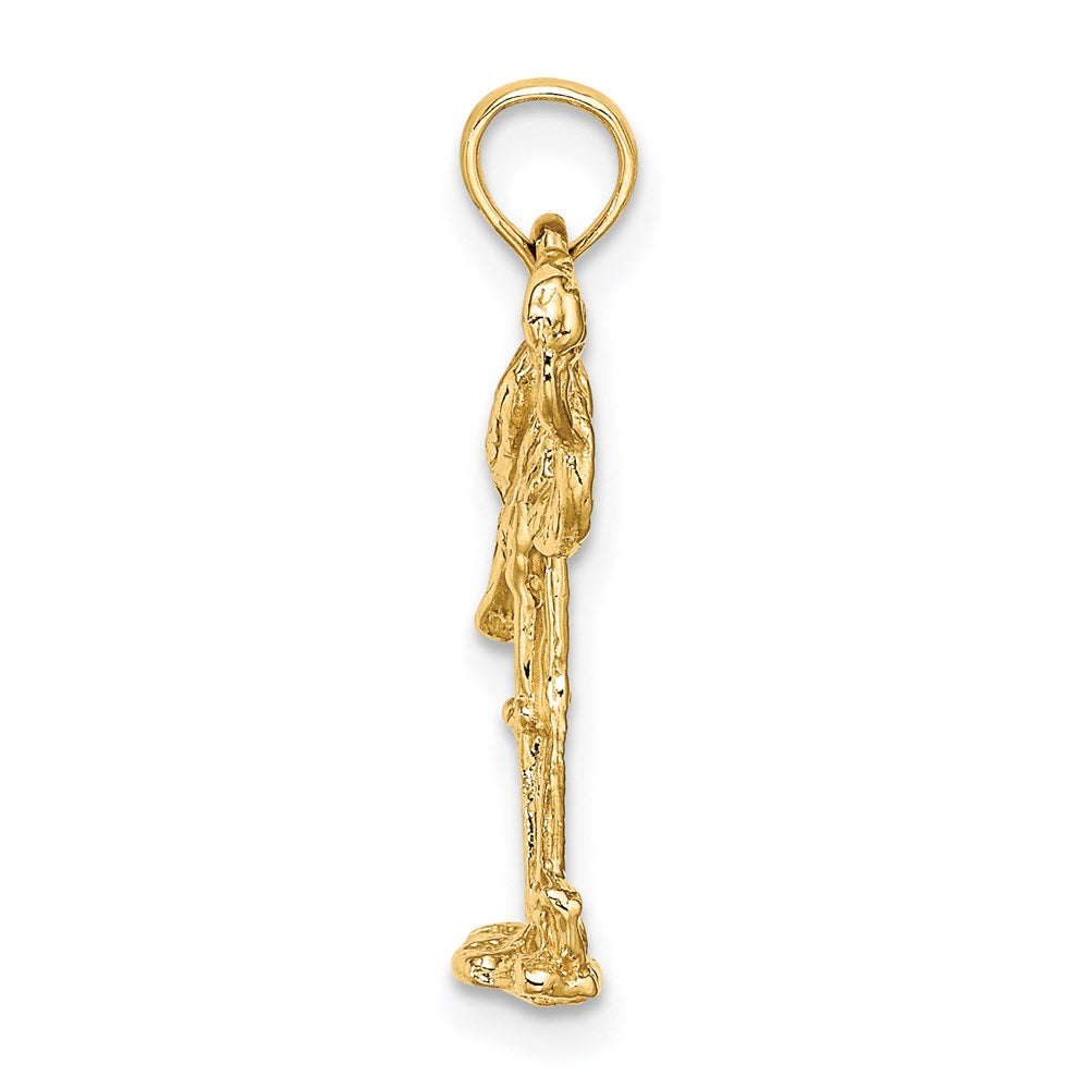 Gold Polished Flamingo Pendants