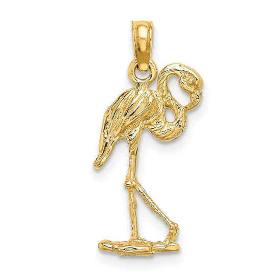 Gold Polished Flamingo Pendants