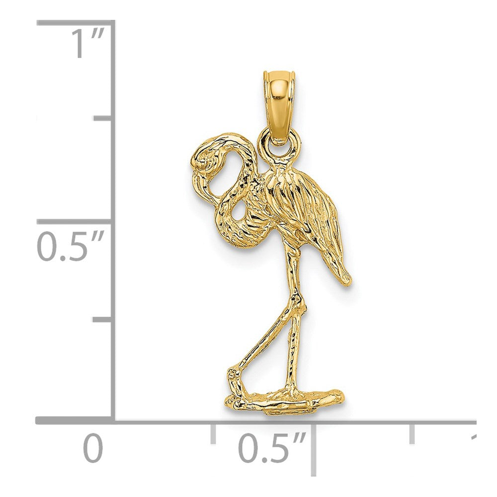 Gold Polished Flamingo Pendants