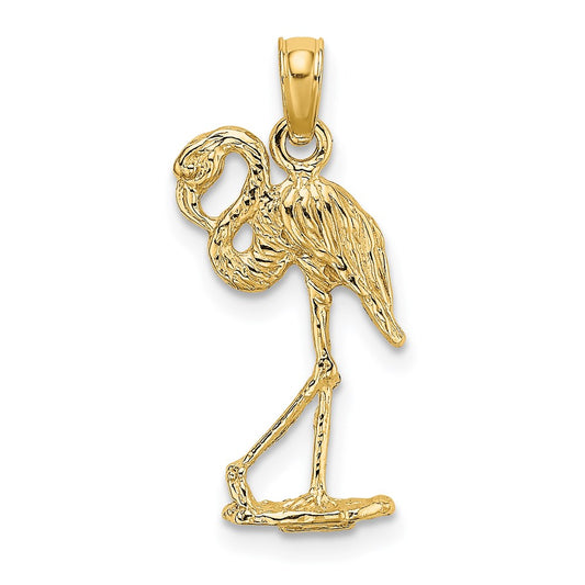 Gold Polished Flamingo Pendants