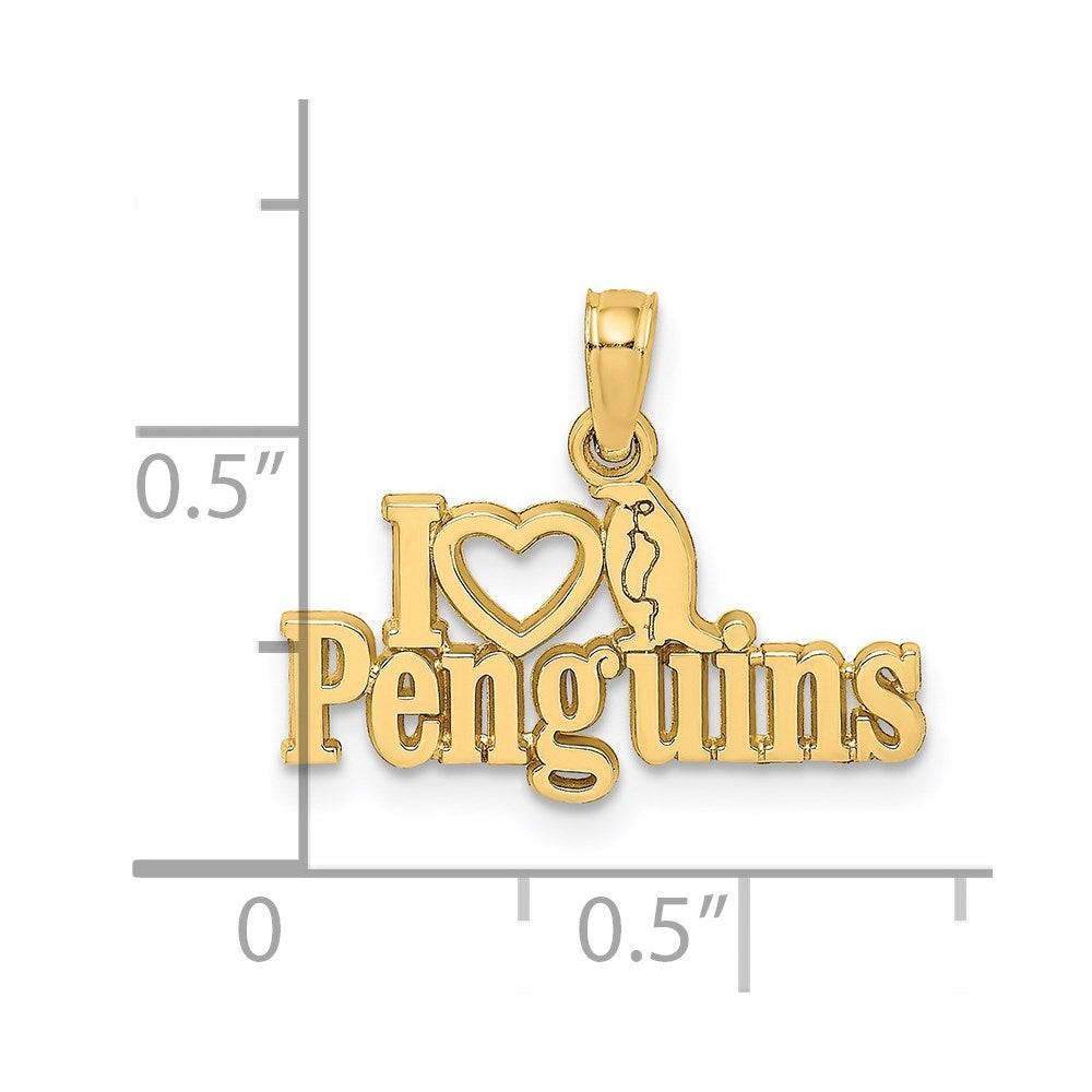 14K I HEART PENGUINS with Penguin Charm