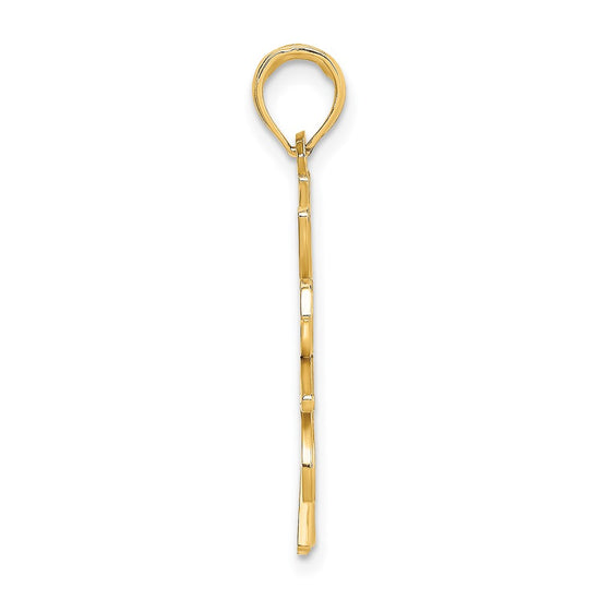14K Cut-out Smiling Sun Charm
