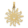 14K Cut-out Smiling Sun Charm