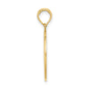 14K Circle Engraveable Center Charm
