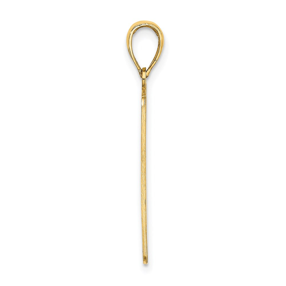 14K Rectangular Engravable Center Charm