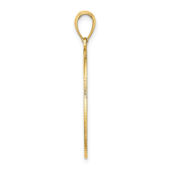 14K Floral Oval with Engravable Center Charm