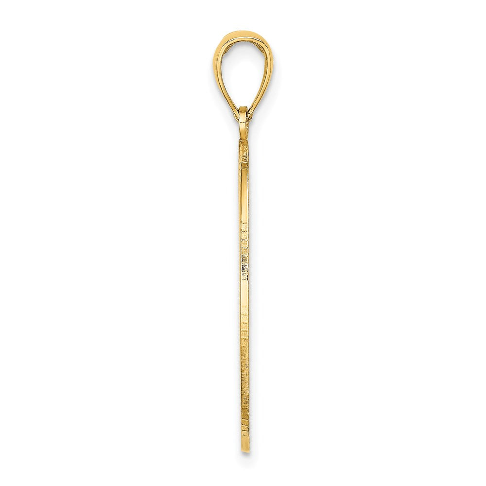 14K Floral Oval with Engravable Center Charm