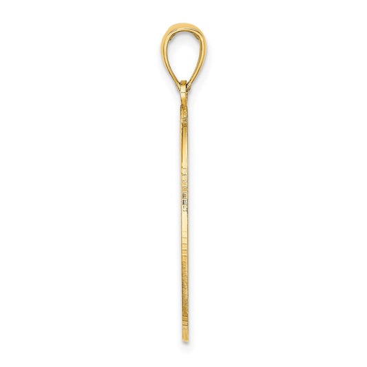 14K Floral Oval with Engravable Center Charm