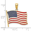 14K Enameled American Flag Charm
