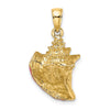 Gold Polished Sea Shell Pendants