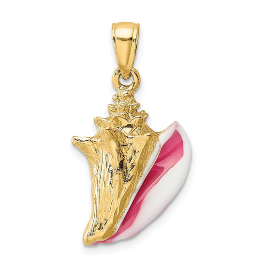Gold Polished Sea Shell Pendants