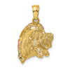 14K 3-D Pink and White Enamel Conch Shell Charm