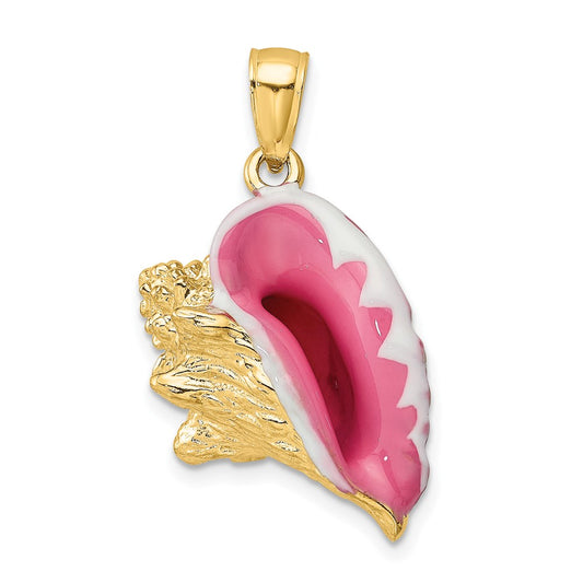 Gold Polished Sea Shell Pendants