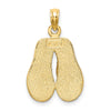 14k 3-D Pink Enameled Double Flip-Flop Charm