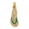 Gold Polished Flip-flop Pendant