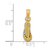 14k 3-D Blue Enamel Single Flip-Flop Charm