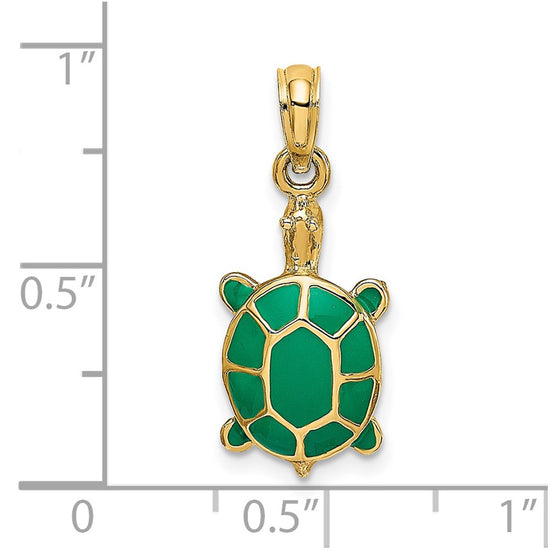 Gold Polished Turtle Pendants