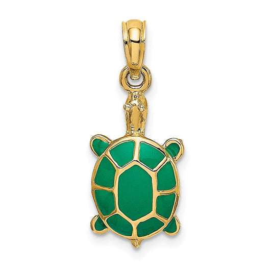 Gold Polished Turtle Pendants