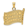 Gold Polished Flag Pendants