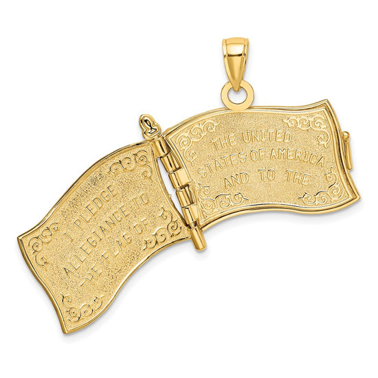 Gold Polished Flag Pendants