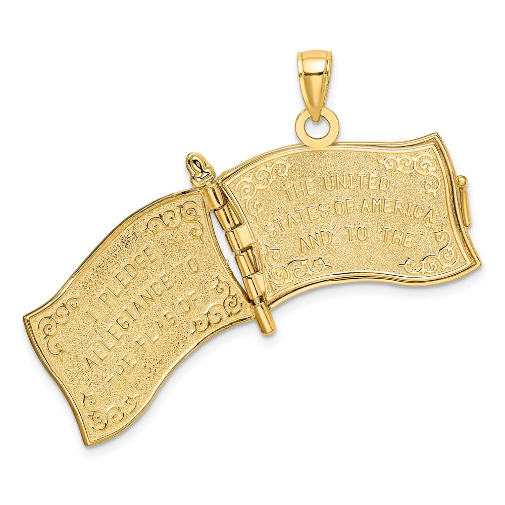 Gold Polished Flag Pendants