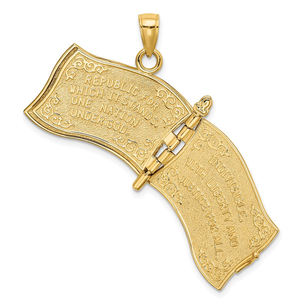 Gold Polished Flag Pendants