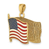 Gold Polished Flag Pendants