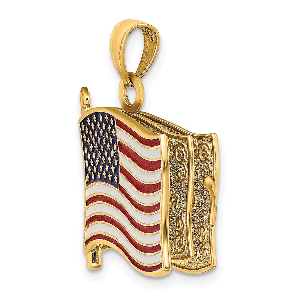 Gold Polished Flag Pendants