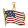 Gold Polished Flag Pendants