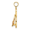 14K 3-D Enamel Anchor On Blue Polka-Dot Flip-Flop Charm