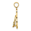 14K 3-D Enamel Anchor On Stripe Flip-Flop Charm