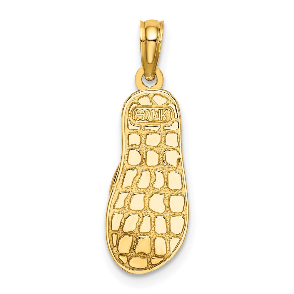 14K 3-D Enamel Anchor On Stripe Flip-Flop Charm