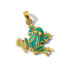14K Green Enameled 2-D Small Frog Charm