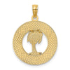 14K FLORIDA Enamel Palm Tree Circle Charm