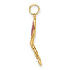 14K 3-D and Beveled with Red Enamel Masquerade Mask Pendant